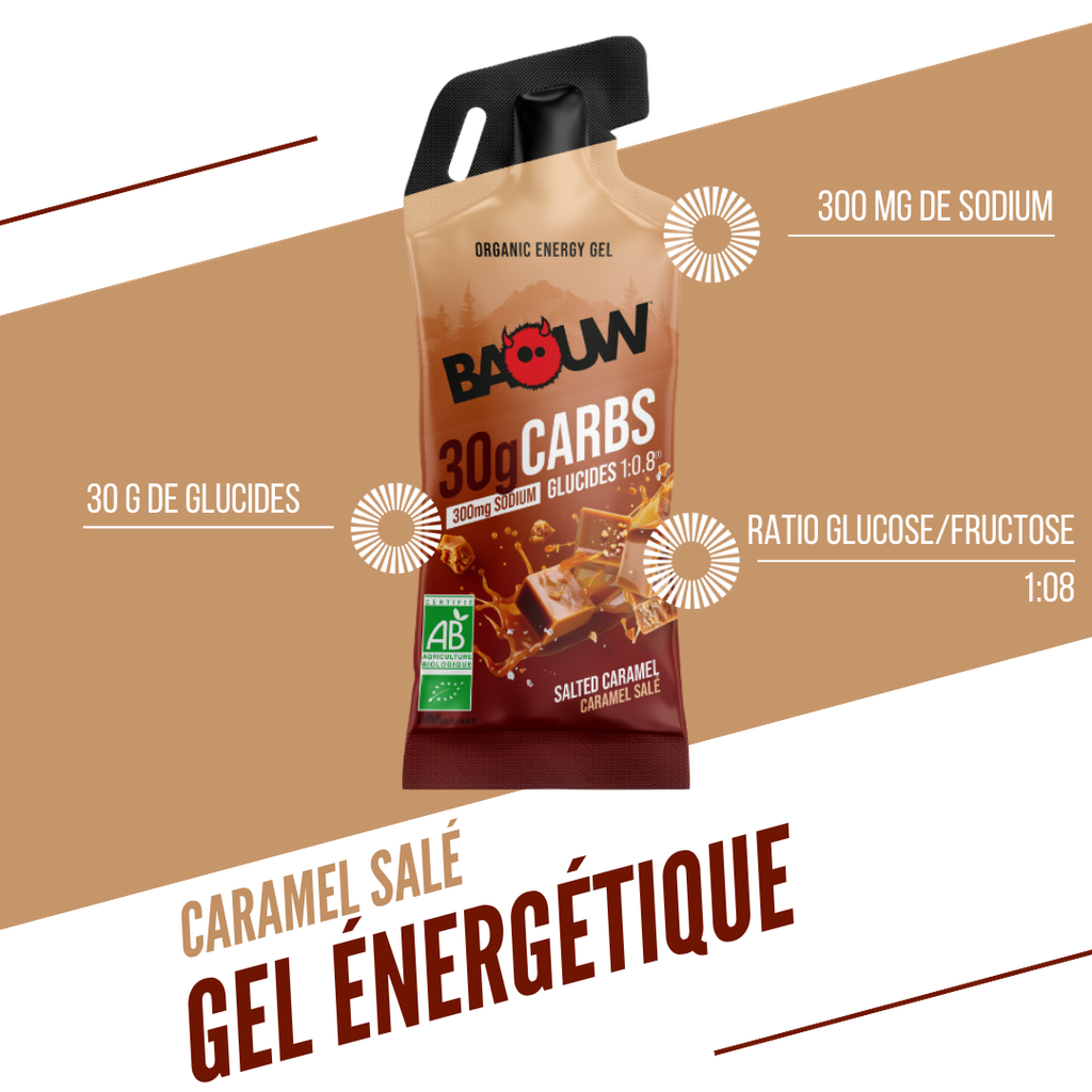 BAOUW - Gel  Énergétiques Caramel salé