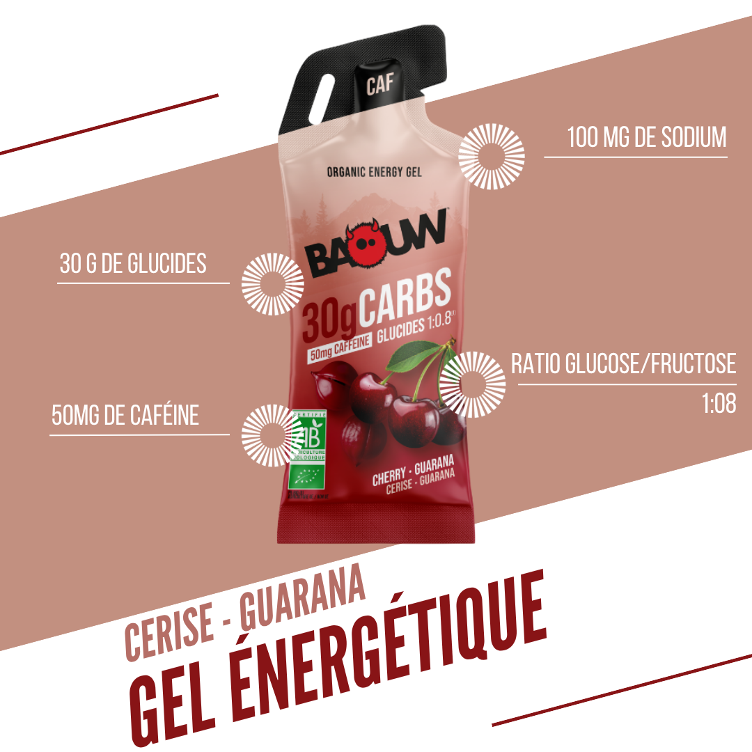BAOUW - Gels Énergétiques Cerise - Guarana